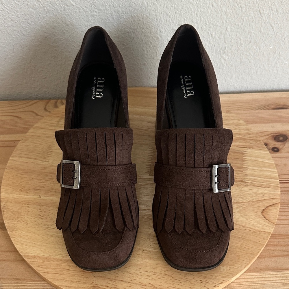 a.n.a Faxon Womens Square Closed Toe Loafers 11M - Picture 1 of 5